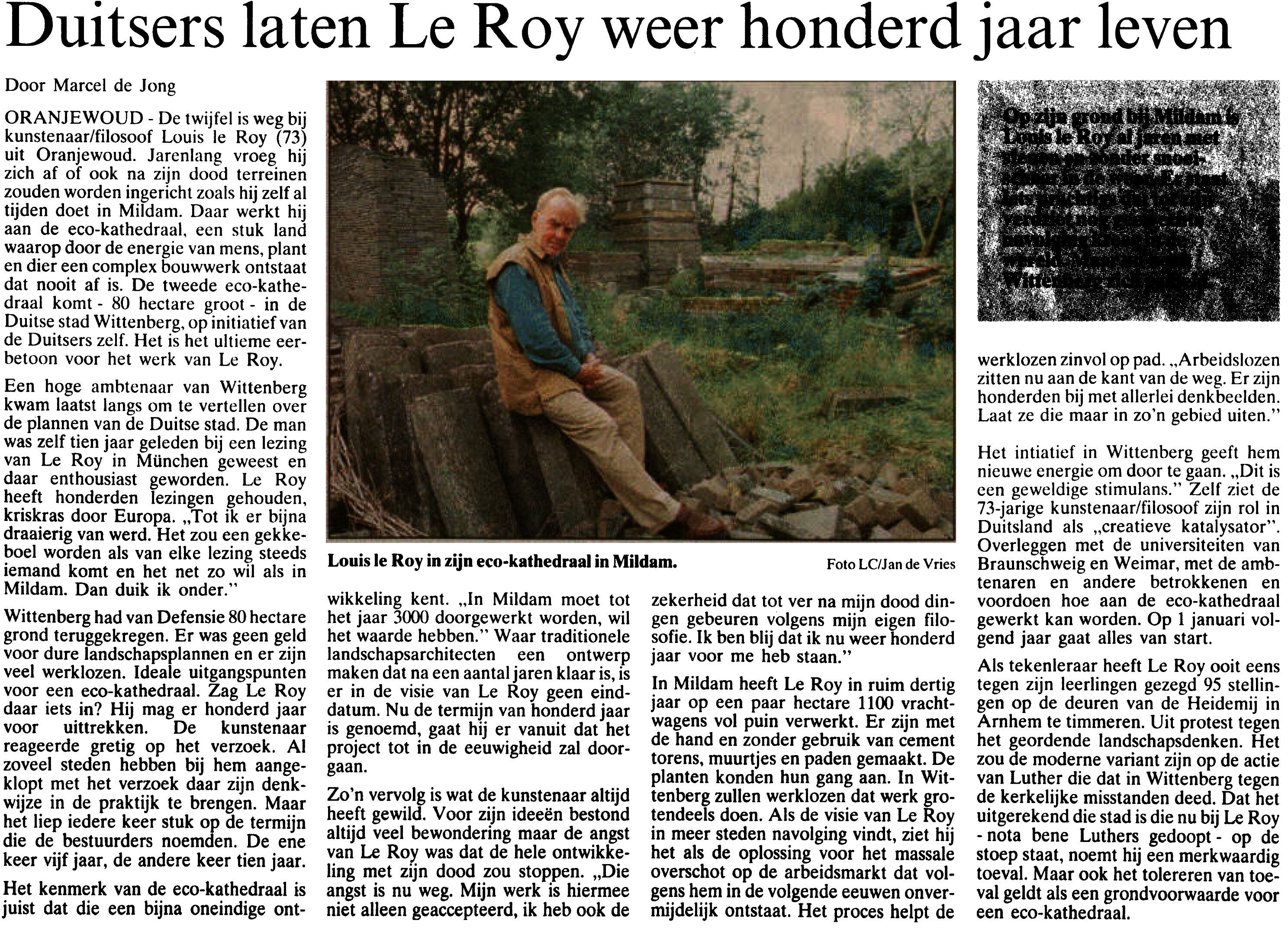 Duisters laten Le Roy weer 100 jaar leven
