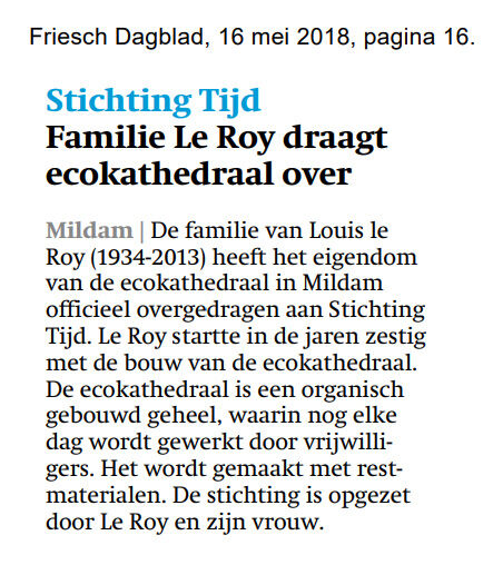 Familie le Roy maakt Ecokathederaal over