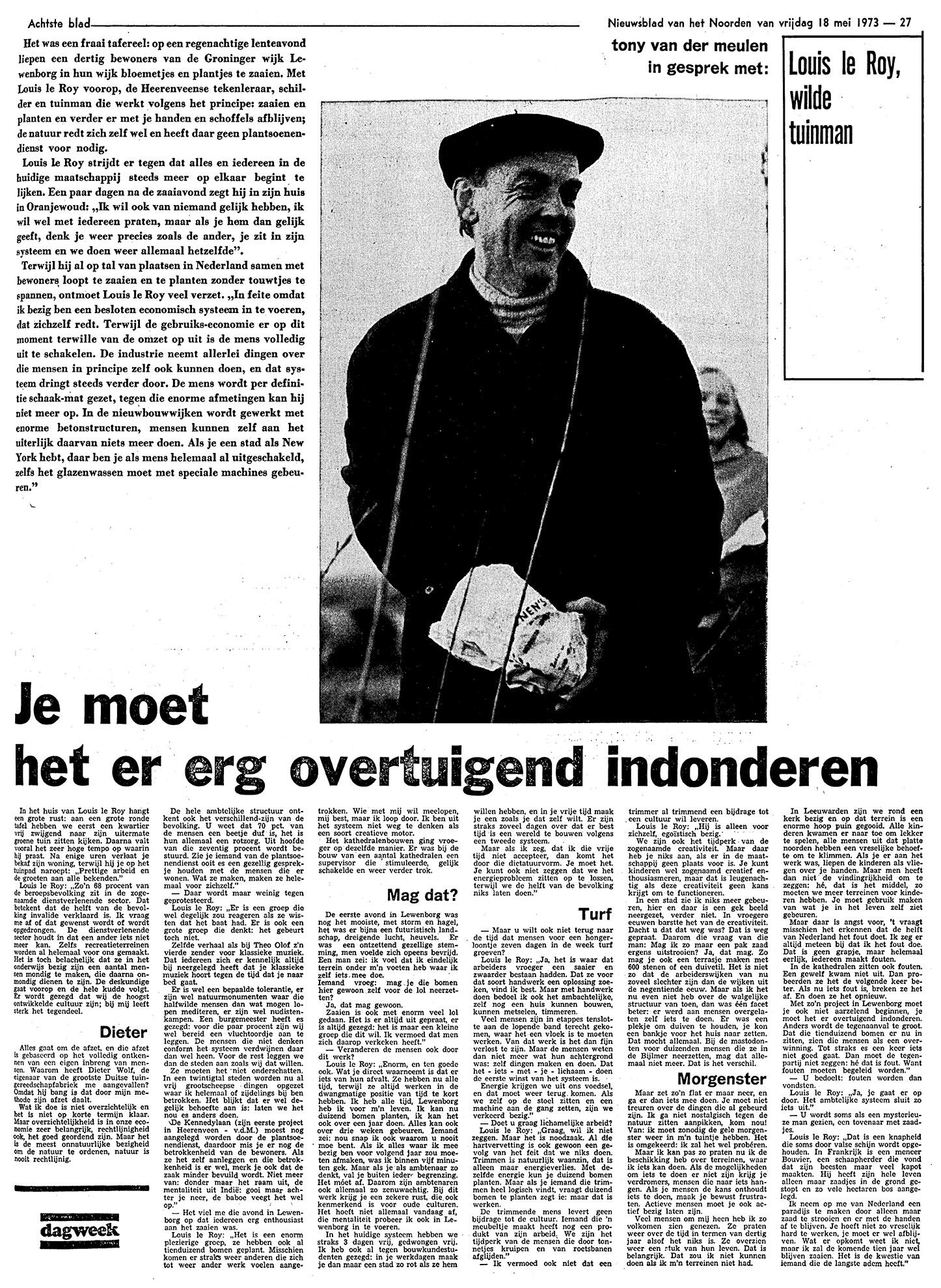 18-05-1973; nr. 117; jrg. 86; ed. Dag bezitskenmerk Groninger archieven